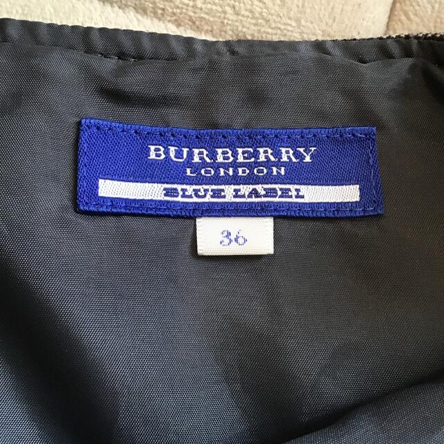 BURBERRY BLUE LABEL(バーバリーブルーレーベル)の【美品】BURBERRY BLUE LABEL  チェック ひざ丈スカート レディースのスカート(ひざ丈スカート)の商品写真