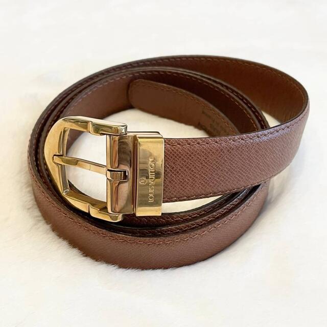 極美品⭐️ルイヴィトン サンチュール タイガ ブラウン レザー