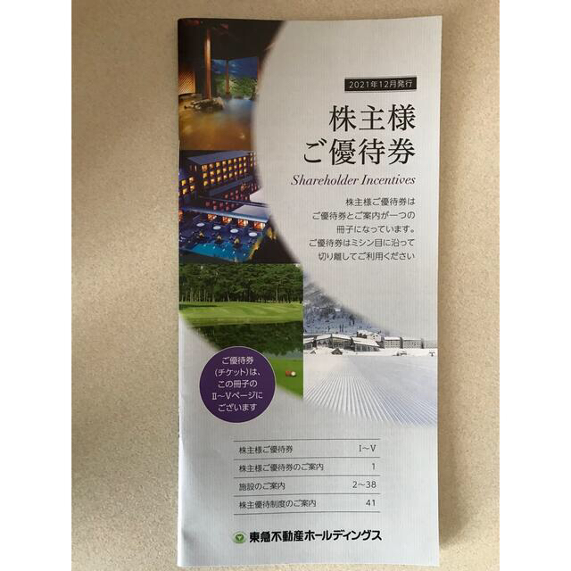 東急不動産・株主優待券（2021年12月発行） チケットの施設利用券(スキー場)の商品写真