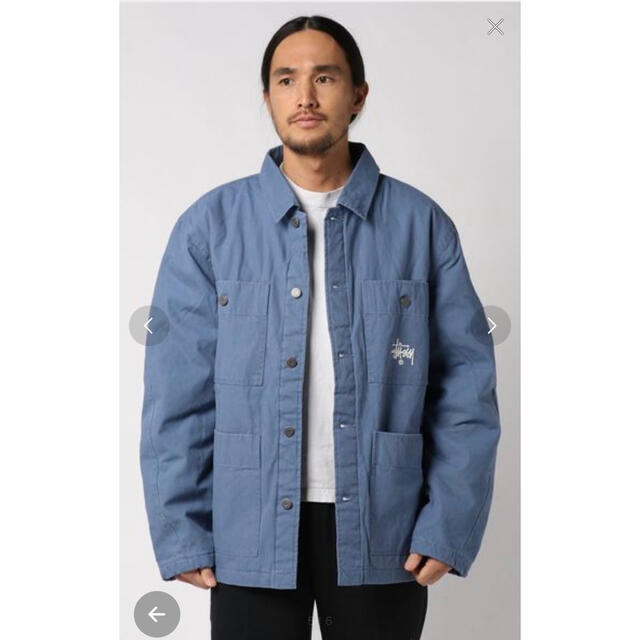 STUSSY(ステューシー)のステューシー　カバーオール　ブルー　XL メンズのジャケット/アウター(カバーオール)の商品写真