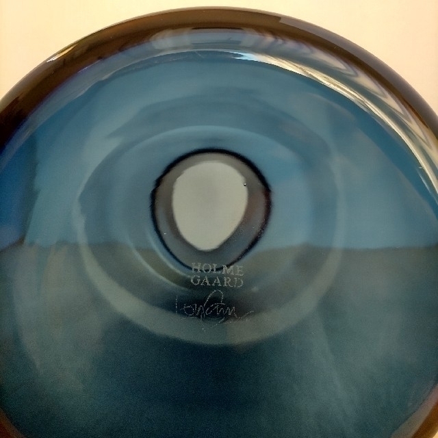 ホルムガード フローラ フラワーベース ショート 24cm ブルー インテリア/住まい/日用品のインテリア小物(花瓶)の商品写真
