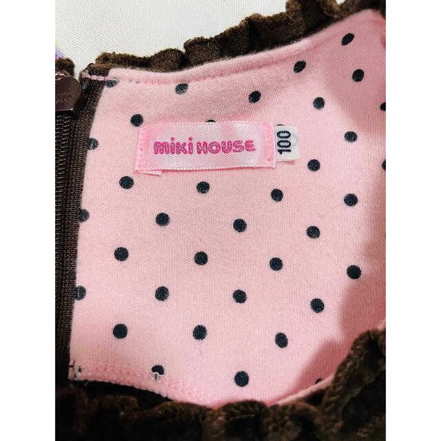 mikihouse(ミキハウス)のワンピース　ミキハウス　チュニック　100cm 美品　リーナちゃんベロア キッズ/ベビー/マタニティのキッズ服女の子用(90cm~)(ワンピース)の商品写真