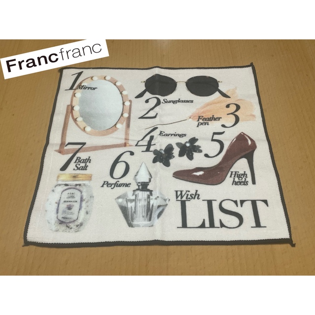 Francfranc(フランフラン)の新品未使用 フランフラン ハンドタオル プレゼントにどうぞ レディースのファッション小物(ハンカチ)の商品写真