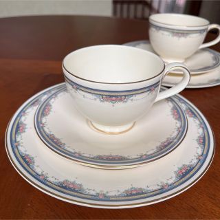 ロイヤルドルトン(Royal Doulton)の【未使用美品】ロイヤルドルトン★ALBANY★トリオ　ペア(食器)