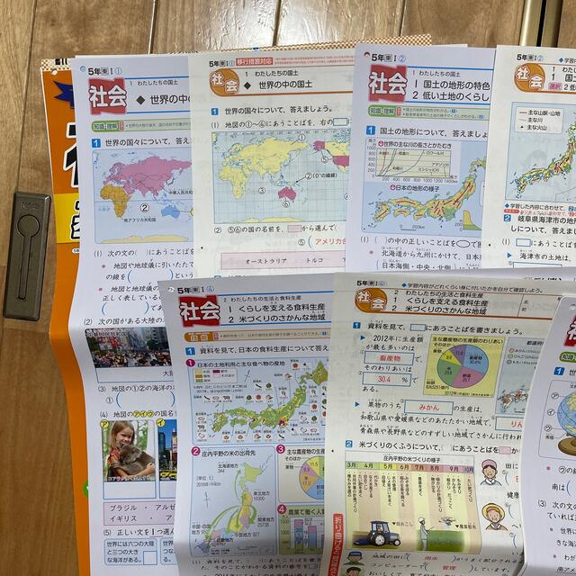 未記入 カラーテスト小学5年1学期社会期末テスト付の通販 By Isson1006 S Shop ラクマ