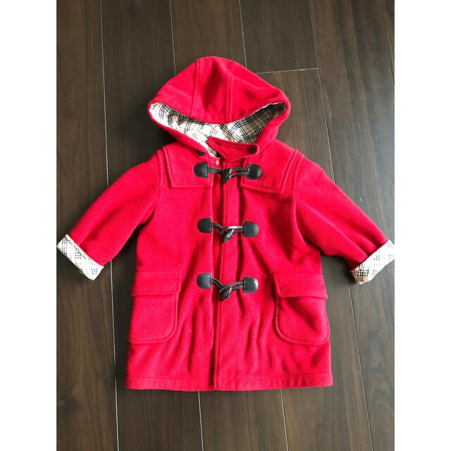 BURBERRY(バーバリー)のバーバリー　ダッフルコート　90 赤 キッズ/ベビー/マタニティのキッズ服女の子用(90cm~)(コート)の商品写真