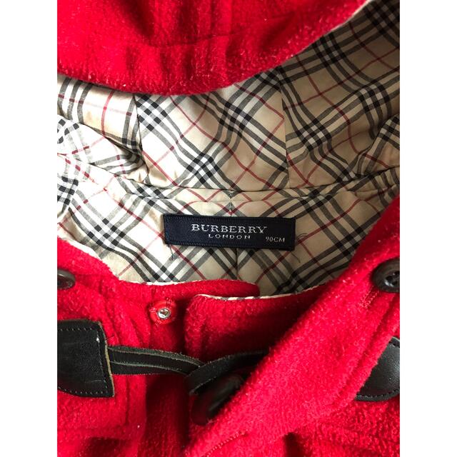 BURBERRY(バーバリー)のバーバリー　ダッフルコート　90 赤 キッズ/ベビー/マタニティのキッズ服女の子用(90cm~)(コート)の商品写真