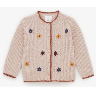 ザラキッズ(ZARA KIDS)の週末限定価格！【ZARA KIDS】フラワーニットカーディガン(カーディガン/ボレロ)