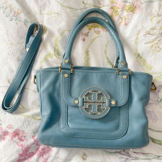 トリーバーチ(Tory Burch)のトリーバーチ　水色ハンドバッグ(ハンドバッグ)