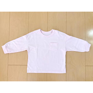 ユニクロ(UNIQLO)の【80cm】エアリズム薄ピンク長袖シャツ(シャツ/カットソー)