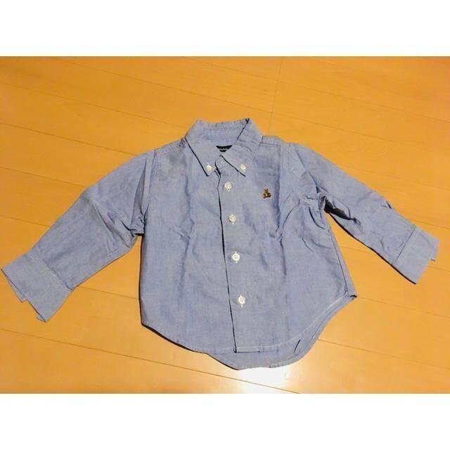 babyGAP(ベビーギャップ)のbabyGap ボタンダウンシャツ 90 ブルー キッズ/ベビー/マタニティのキッズ服男の子用(90cm~)(ブラウス)の商品写真