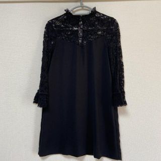 ザラ(ZARA)のZARA レース 長袖 ワンピース 結婚式 パーティー(ひざ丈ワンピース)