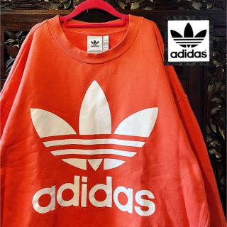 アディダス(adidas)のアディダス オーバーサイズ レンガ色 オレンジ トレーナー ジャージ パーカー(スウェット)