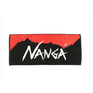 ナンガ(NANGA)のNANGAナンガ　ロゴフェイスタオル RED×BLK レッド　アウトドア　タオル(その他)