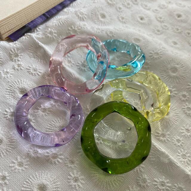 〈再入荷〉-twist jelly-【clear ring】 レディースのアクセサリー(リング(指輪))の商品写真