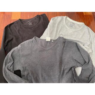 アヴィレックス(AVIREX)のお値下げ　UNIQLO  AVIREX  Lサイズ　3枚セット(Tシャツ/カットソー(半袖/袖なし))