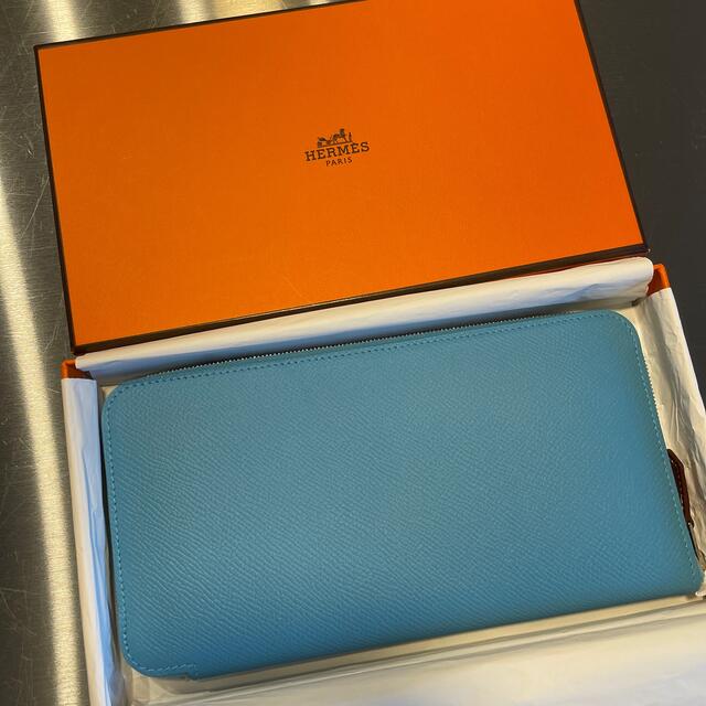 Hermes - 【新品未使用】Hermès シルクイン ブルーデュノール　ライトブルー　財布