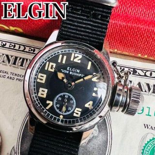 エルジン(ELGIN)の専用★OH済★【動作良好】エルジン アンティーク ミリタリー  手巻き 腕時計(腕時計(アナログ))