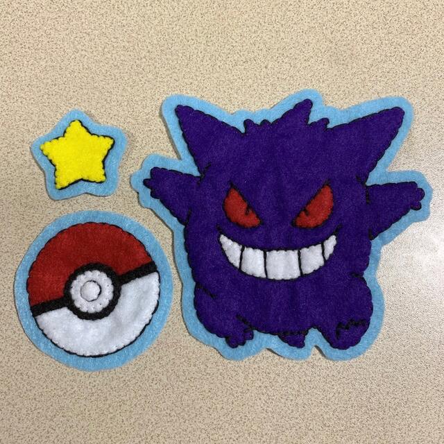 ポケモン ゲンガー風 フェルトワッペン ハンドメイドの生活雑貨(雑貨)の商品写真