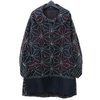 ヨウジヤマモト(Yohji Yamamoto)のワイズ ヨウジヤマモト 18AW 刺し子デザインナイロンオーバーサイズドコート(その他)