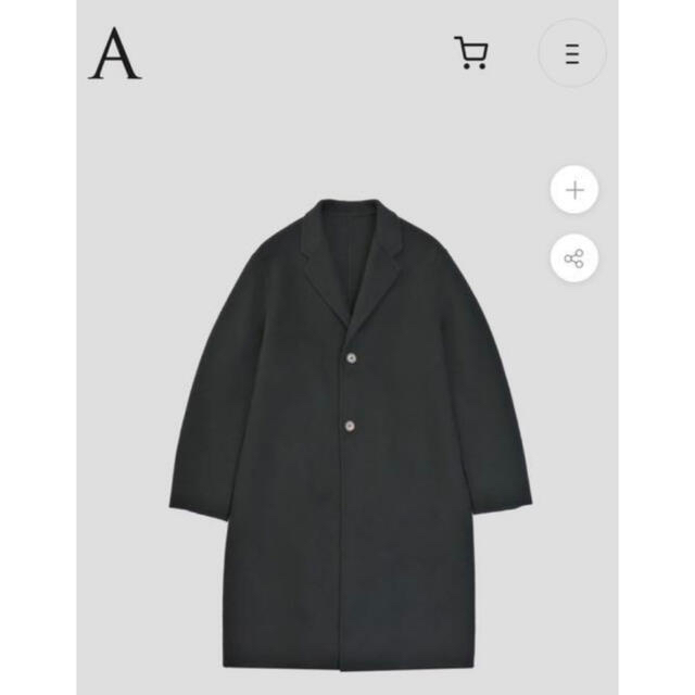 週末限定セール 1/10まで】佐藤健 A BYTS ウールリバーコート 黒 M