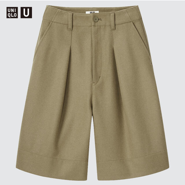 UNIQLO(ユニクロ)のUNIQLO U ウールブレンドジャージータックショートパンツ レディースのパンツ(ショートパンツ)の商品写真