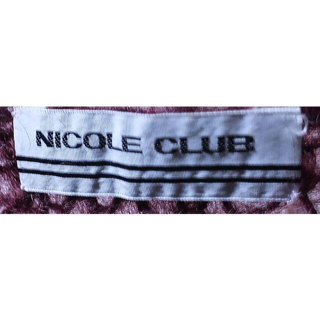 NICOLE CLUB(ニコルクラブ)の古着☆ニコルクラブ☆モヘア混ニットセーター☆赤紫長袖☆NICOLECLUB レディースのトップス(ニット/セーター)の商品写真