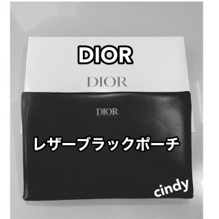 クリスチャンディオール(Christian Dior)のDior ディオール ポーチ クラッチバッグ レザーブラック 新品 千鳥柄(ポーチ)