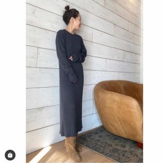 プラージュ(Plage)の新品❣️plage minimal rib KN ワンピース グレー　プラージュ(ロングワンピース/マキシワンピース)