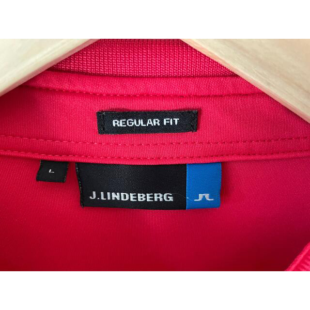 J.LINDEBERG(ジェイリンドバーグ)のJ LINDEBERG ポロシャツL ピンク　リンドバーグ スポーツ/アウトドアのゴルフ(ウエア)の商品写真