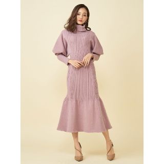 ロイヤルパーティー ニットワンピース ワンピース(パープル/紫色系