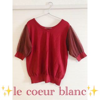 ルクールブラン(le.coeur blanc)の最終お値下げ✨le coeur blanc✨トップス カットソー(カットソー(半袖/袖なし))