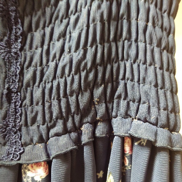 axes femme(アクシーズファム)の花×蝶チュールプリントスカート レディースのスカート(ロングスカート)の商品写真