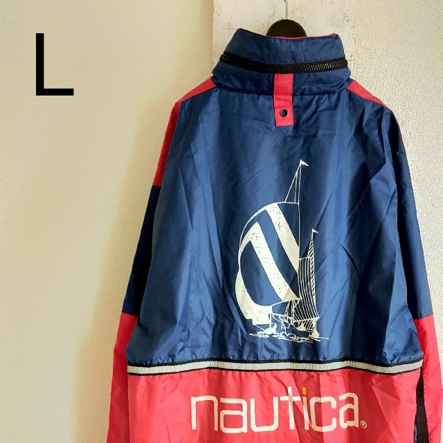 90s NAUTICA ノーティカ　ナイロンジャケット　セーリングジャケット　L古着女子