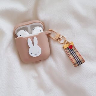 AirPods ケース エアーポッズ カバー ミッフィ キーホルダー(キャラクターグッズ)