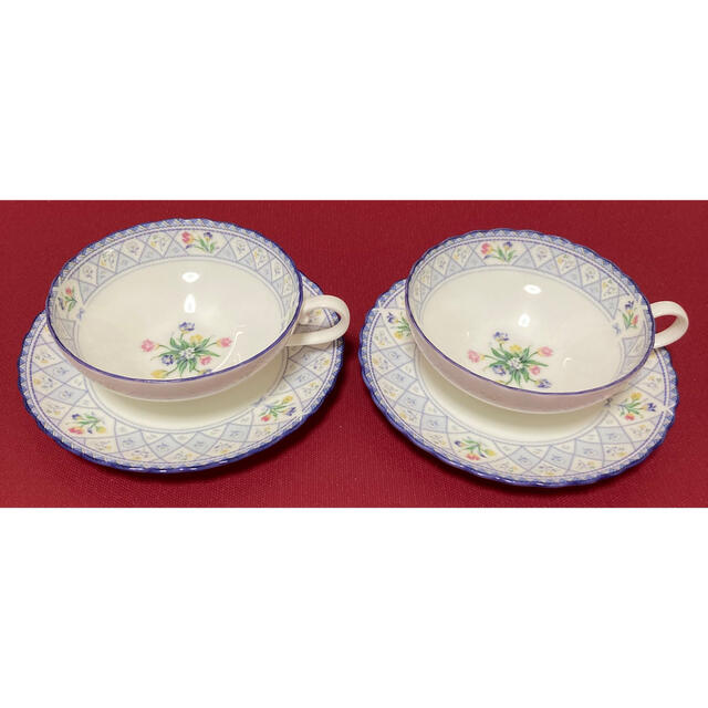 日本未入荷 ノリタケ シャンパンパールズ ロゼ カップ&ソーサー 5客 美