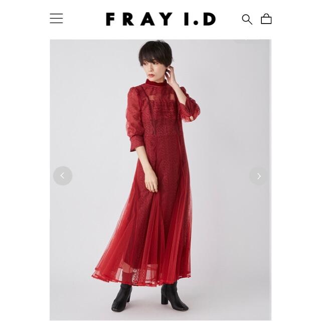 FRAY I.D - FRAY I.D ストライプレースドレス LGRYの通販 by 枇杷's