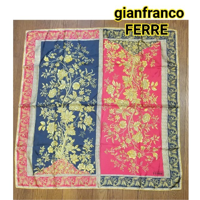 Gianfranco FERRE(ジャンフランコフェレ)のジャンフランコ・フェレ スカーフ シルク gianfranco ferre レディースのファッション小物(バンダナ/スカーフ)の商品写真