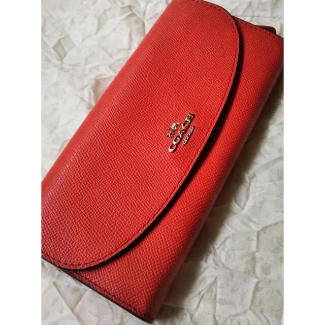 COACH(コーチ)の♥️美品 コーチ COACH 財布 長財布 F54009  オレンジ色 レディースのファッション小物(財布)の商品写真