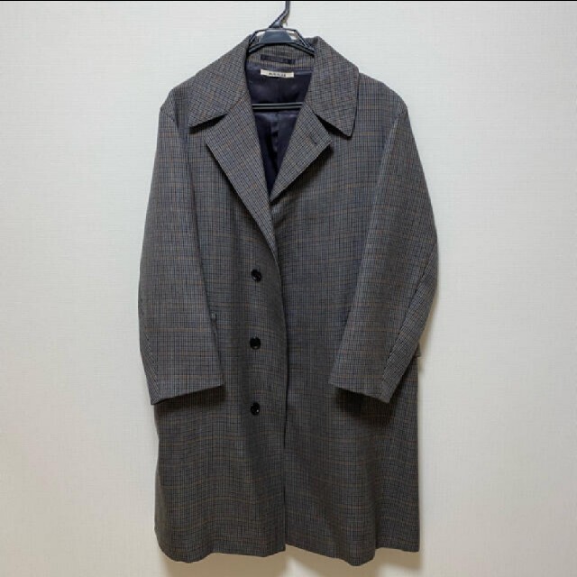 メンズAURALEE　DOUBLE FACE CHECK LONG COAT