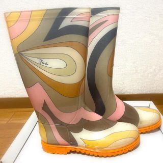 エミリオプッチ EMILIO PUCCI 長靴 レインシューズ 22.5センチ靴/シューズ