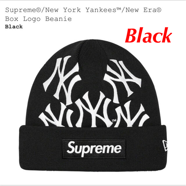 Supreme New York Yankees Box Logo Beanieニット帽/ビーニー