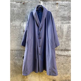 イッセイミヤケ(ISSEY MIYAKE)のイッセイミヤケ　WINDCOAT イカコート　size M ネイビー(トレンチコート)