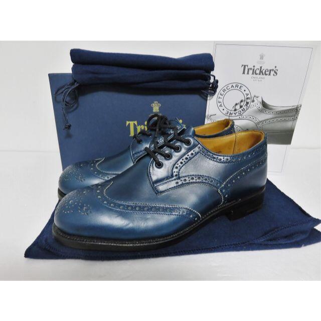 定価8万 Tricker's L5679 6 ウイングチップ ネイビー 24