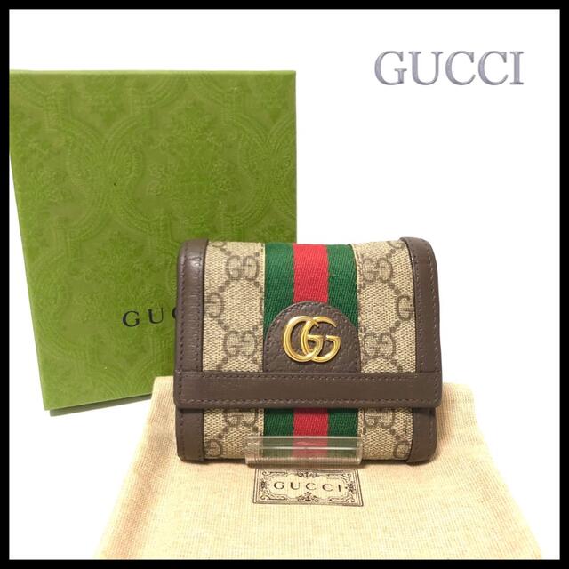 Gucci(グッチ)の【美品】GUCCI グッチGGマーモントオフディア　シェリーライン財布 メンズのファッション小物(折り財布)の商品写真