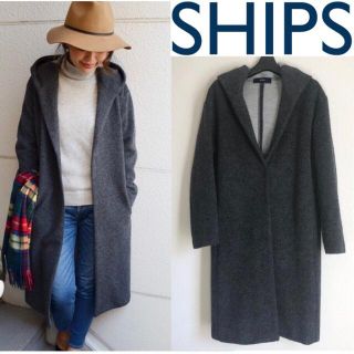 シップス(SHIPS)のSHIPS for women＊ウールジャージーガウンコート 定価25600円(ロングコート)