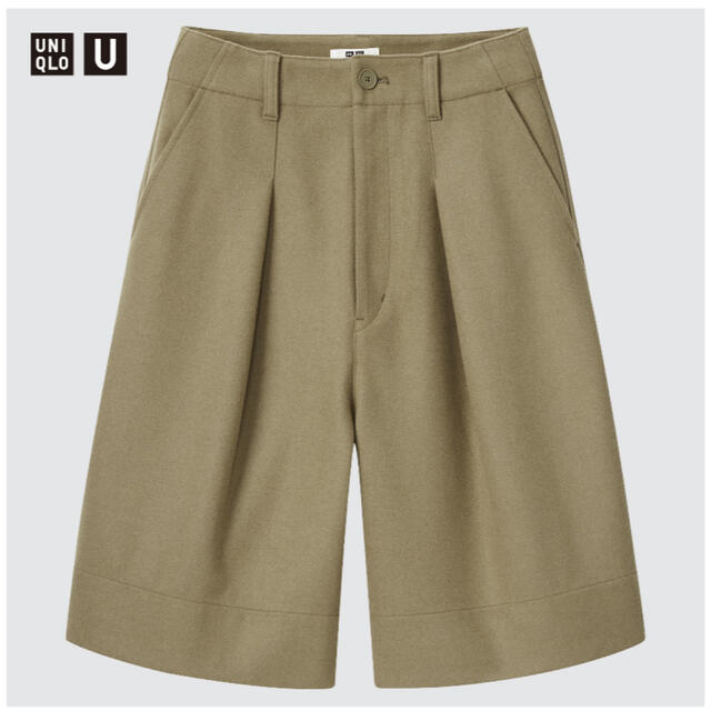 UNIQLO(ユニクロ)の新品タグ付　ユニクロU ウールブレンドジャージータックショートパンツ レディースのパンツ(ショートパンツ)の商品写真