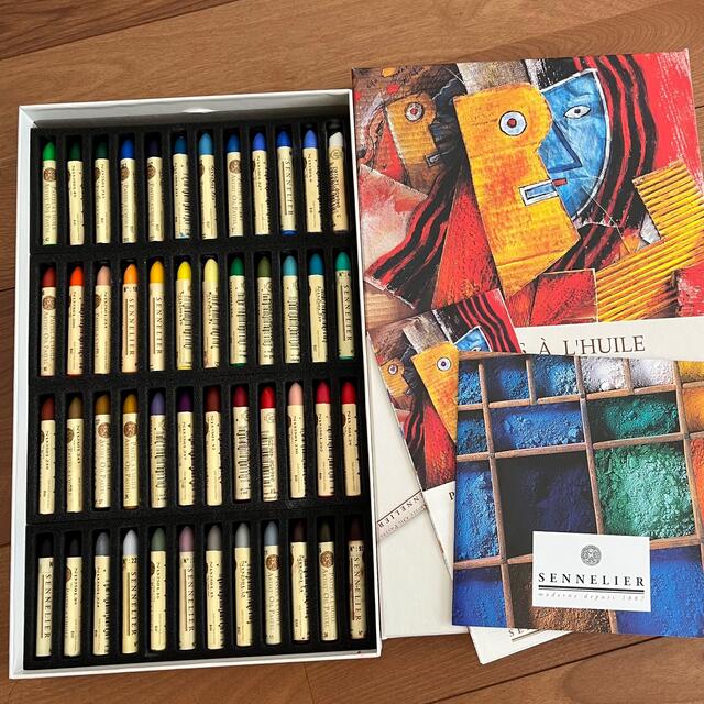 セヌリエ オイルパステル48色 美品used +単品ホワイト 予約特典 7200