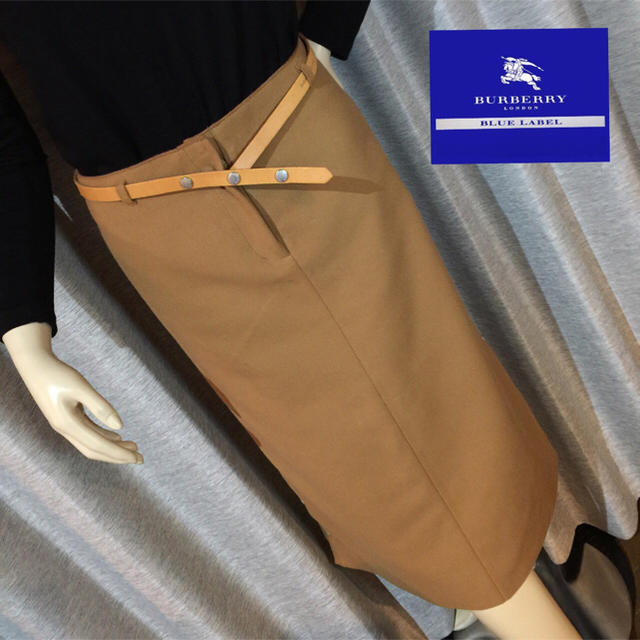 BURBERRY(バーバリー)のバーバリー◆ベルト付冬素材スカート レディースのスカート(ひざ丈スカート)の商品写真