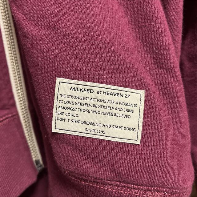 MILKFED. 【美品】MILKFED. パーカー Sサイズ えんじ色の通販 by amu MILKFED. パーカー Sサイズ えんじ色